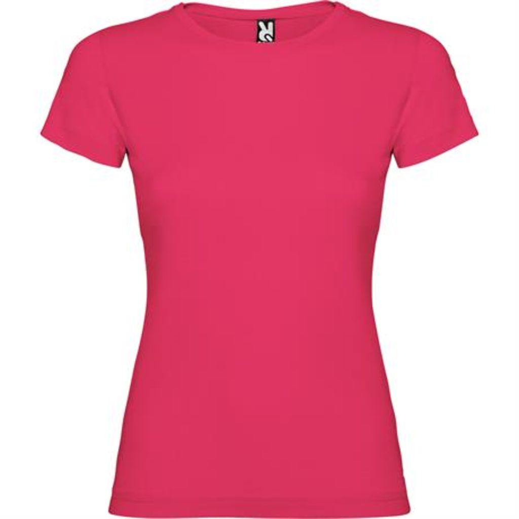Приталенная футболка с короткими рукавами и боковыми швами, цвет темно-розовый  размер 3XL