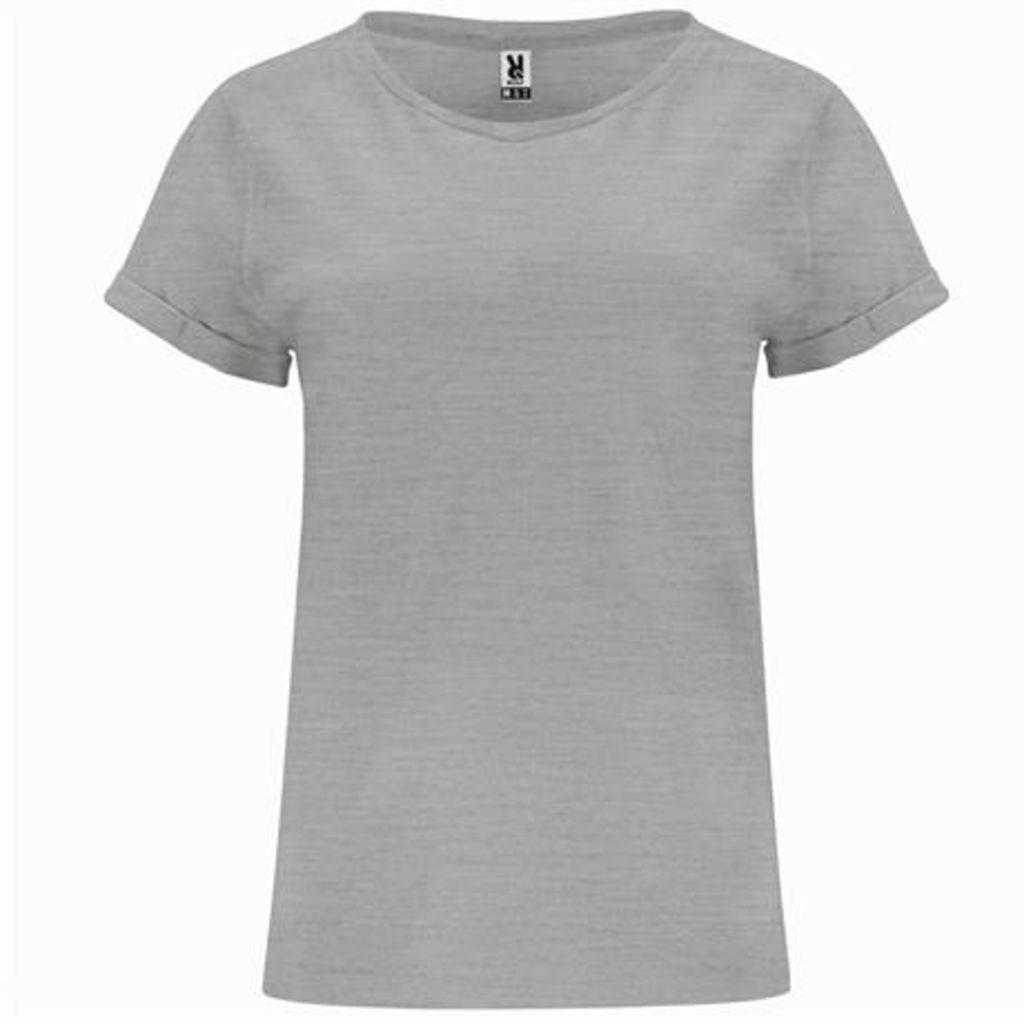 Жіноча футболка з короткими рукавами, колір строкатий сірий  розмір S