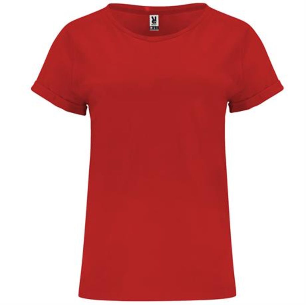 Женская футболка с короткими рукавами, цвет красный  размер S