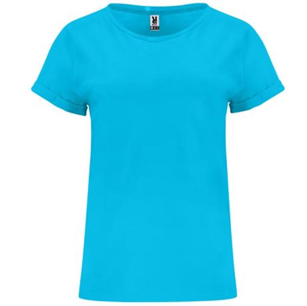 Женская футболка с короткими рукавами, цвет бирюзовый  размер M