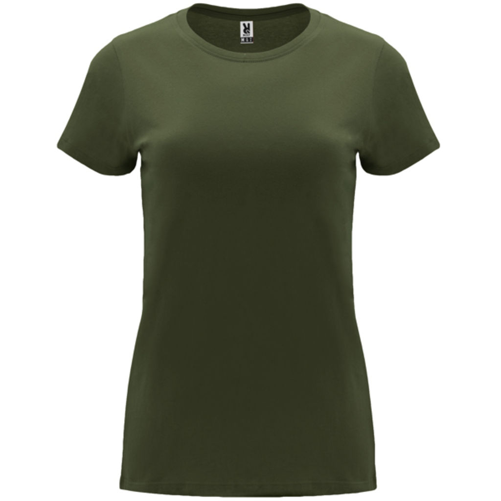 Приталенная женская футболка с короткими рукавами, цвет venture green  размер S