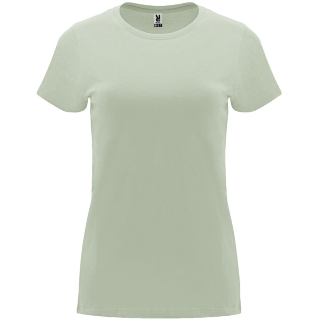 Приталенная женская футболка с короткими рукавами, цвет mist green  размер S