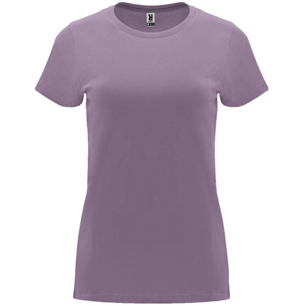 Приталенная женская футболка с короткими рукавами, цвет lavender  размер S
