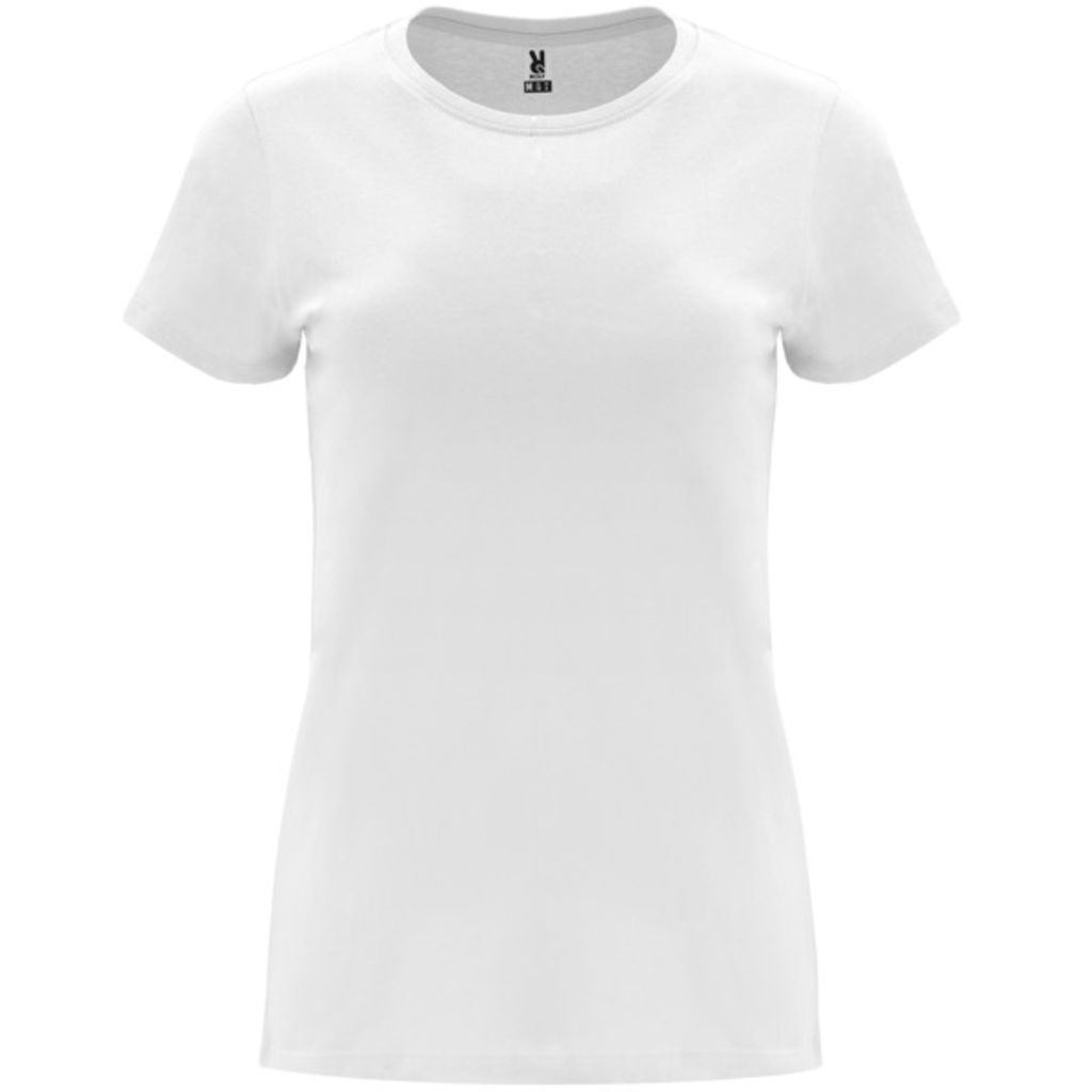 Жіноча приталена футболка з короткими рукавами, колір білий  розмір 3XL