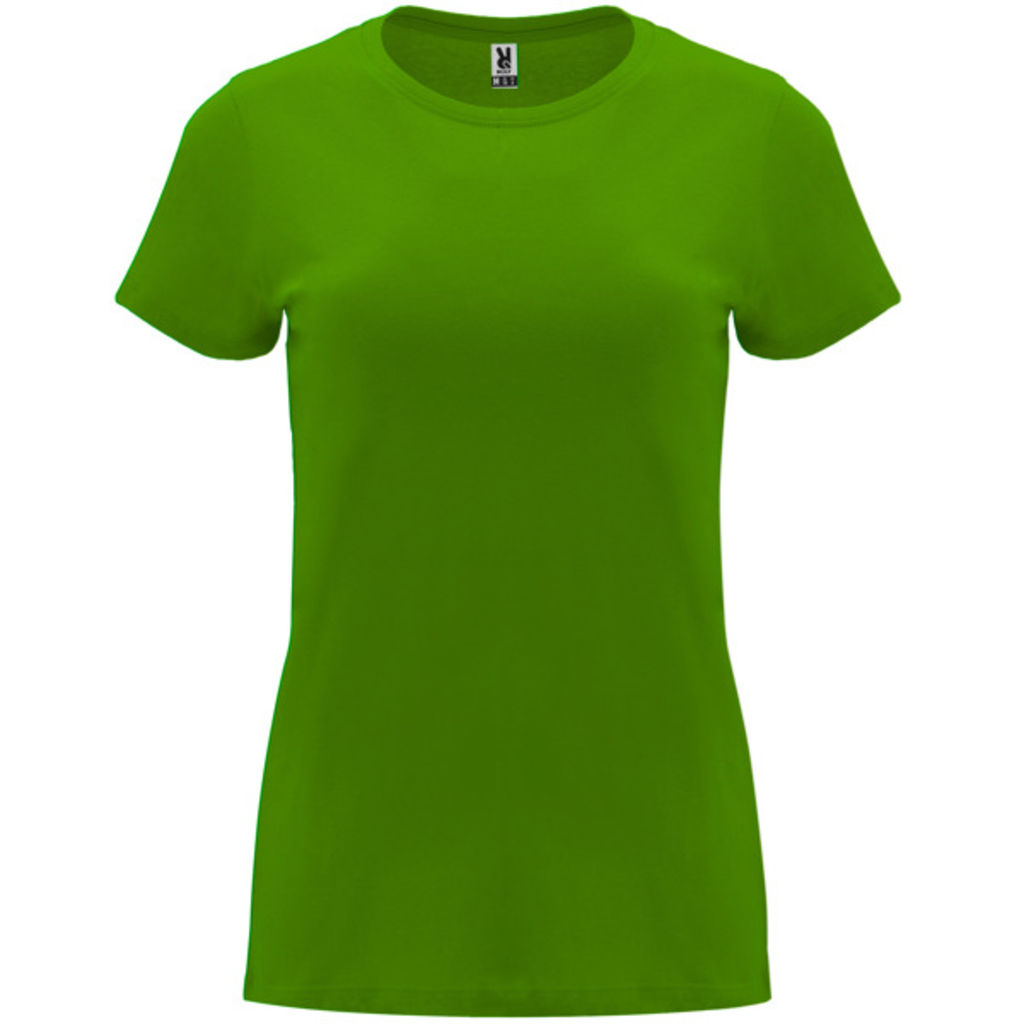 Жіноча приталена футболка з короткими рукавами, колір зелена трава  розмір 3XL