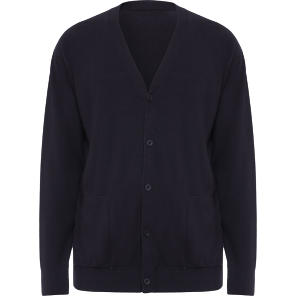 Куртка з V·подібним вирізом з м'якої стьобаної тканини, колір темно-синій  розмір S