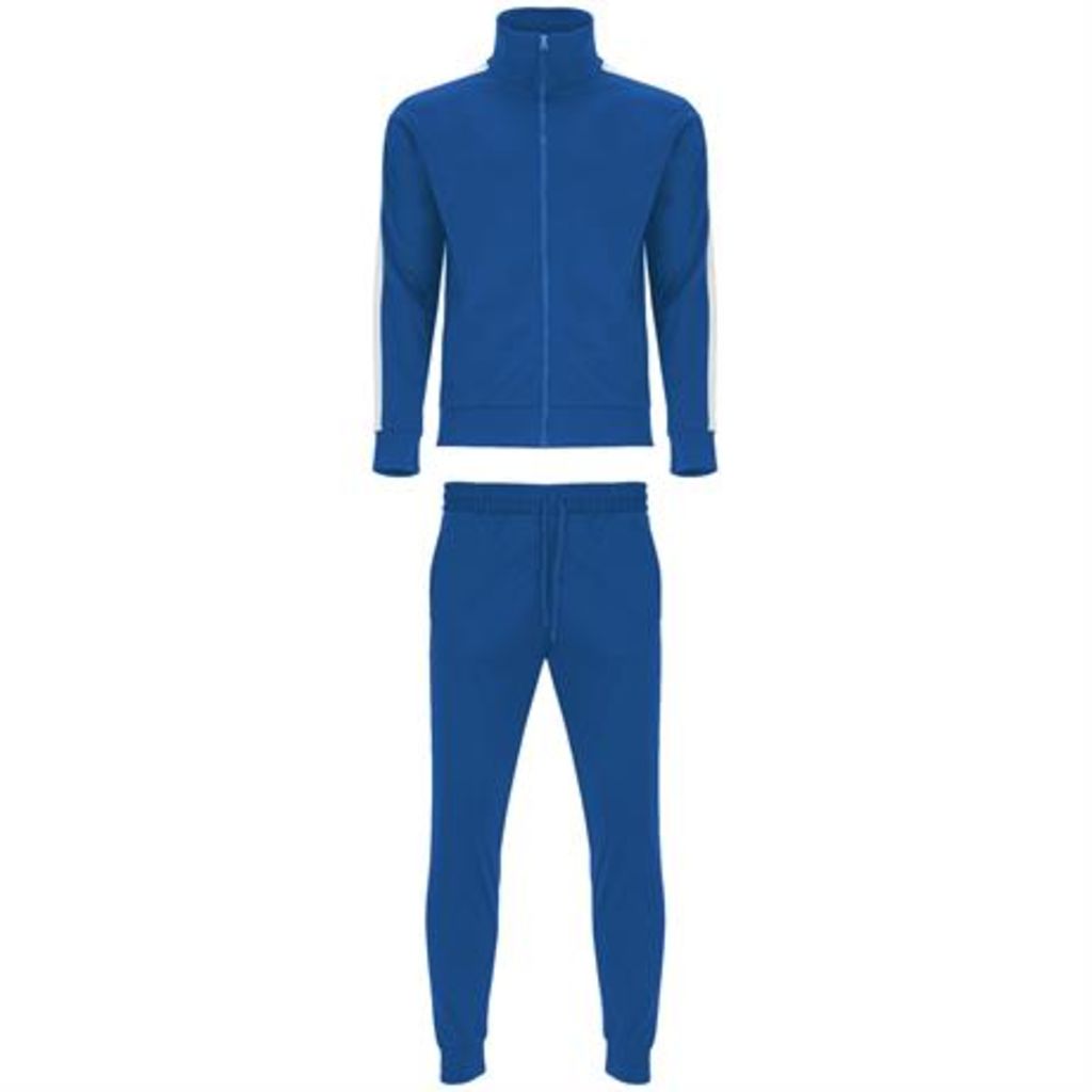 Комбинированный спортивный костюм с кофтой и брюками, цвет королевский синий  размер S