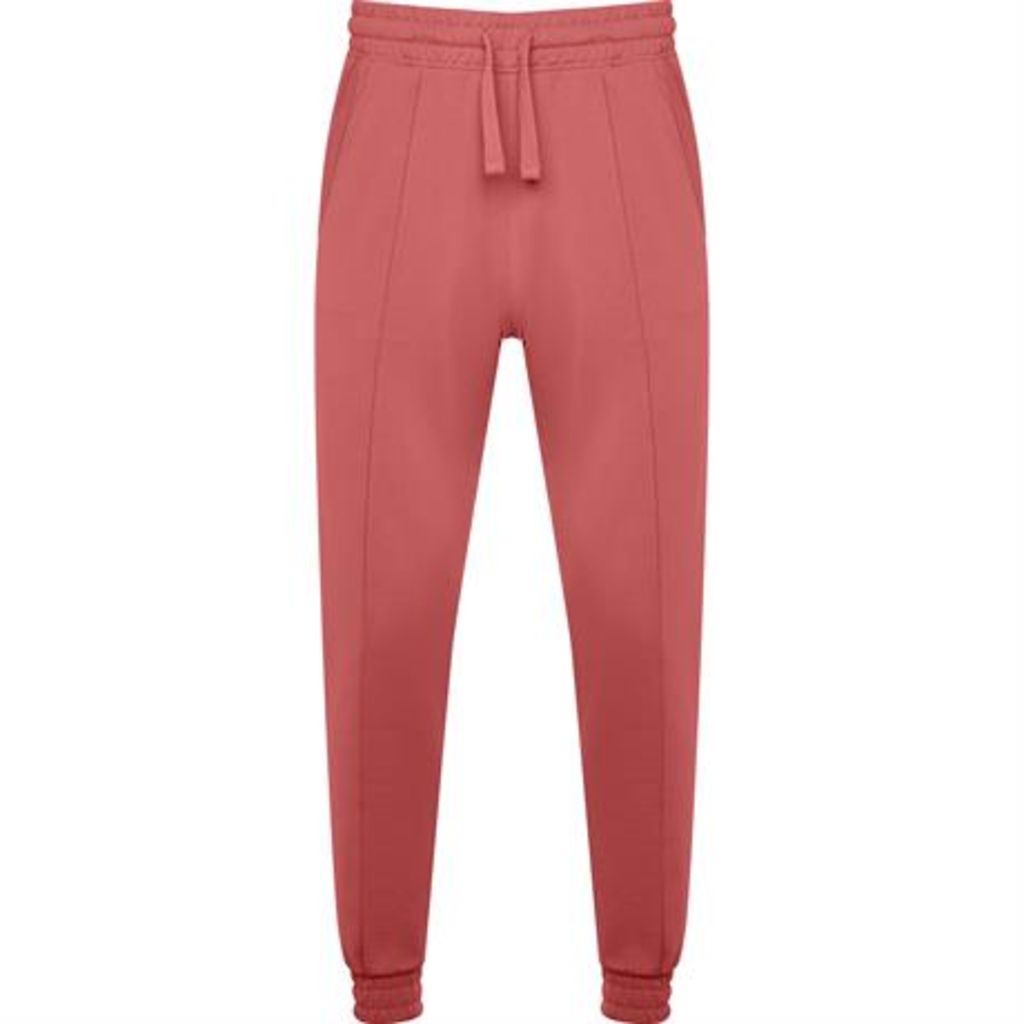 Прямые удлиненные брюки с манжетами на штанинах, цвет красный  размер 3XL