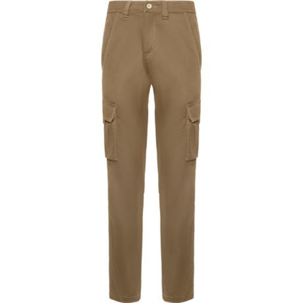 Женские удлиненные брюки с эластаном для легкости движений, цвет камель  размер 36