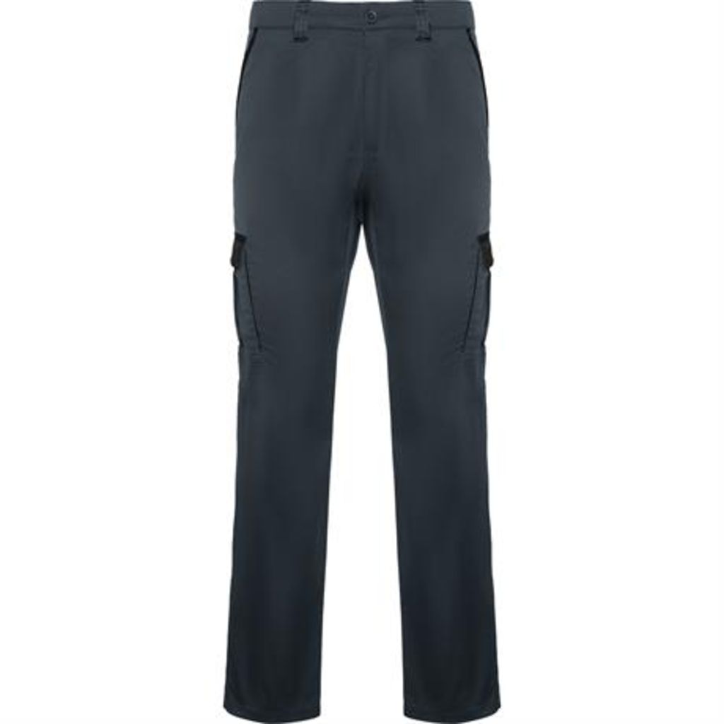 Удлиненные брюки в двухцветной комбинации, цвет свинцовый, черный  размер 38