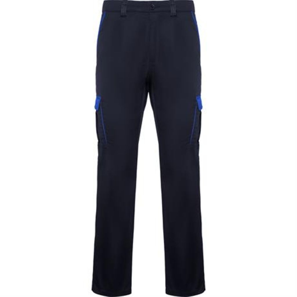 Удлиненные брюки в двухцветной комбинации, цвет морской синий, королевский синий  размер 38