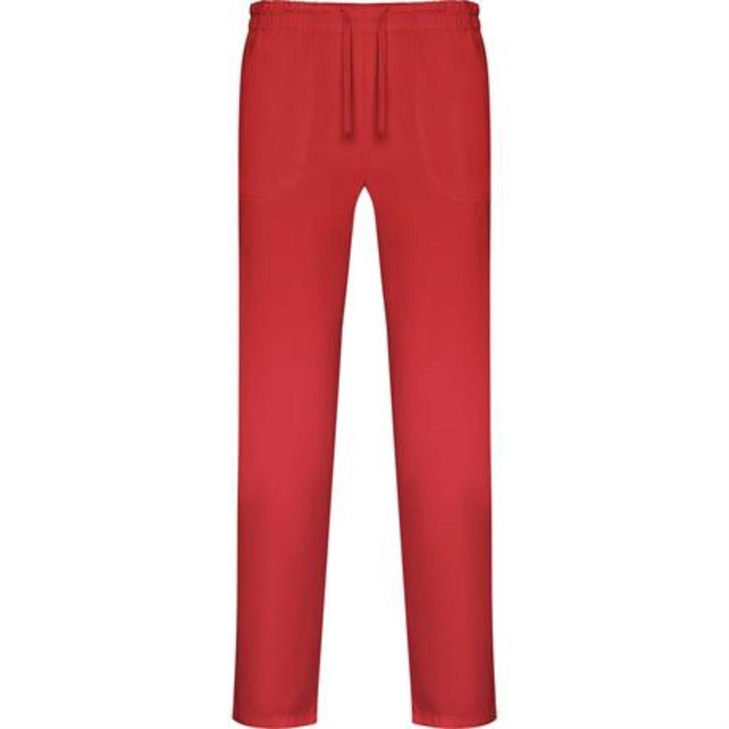 Длинные брюки унисекс прямого кроя, цвет красный  размер 2XL