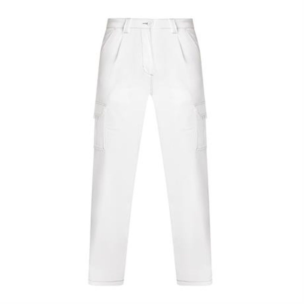Длинные брюки с эластаном для большей свободы движений, цвет белый  размер 56