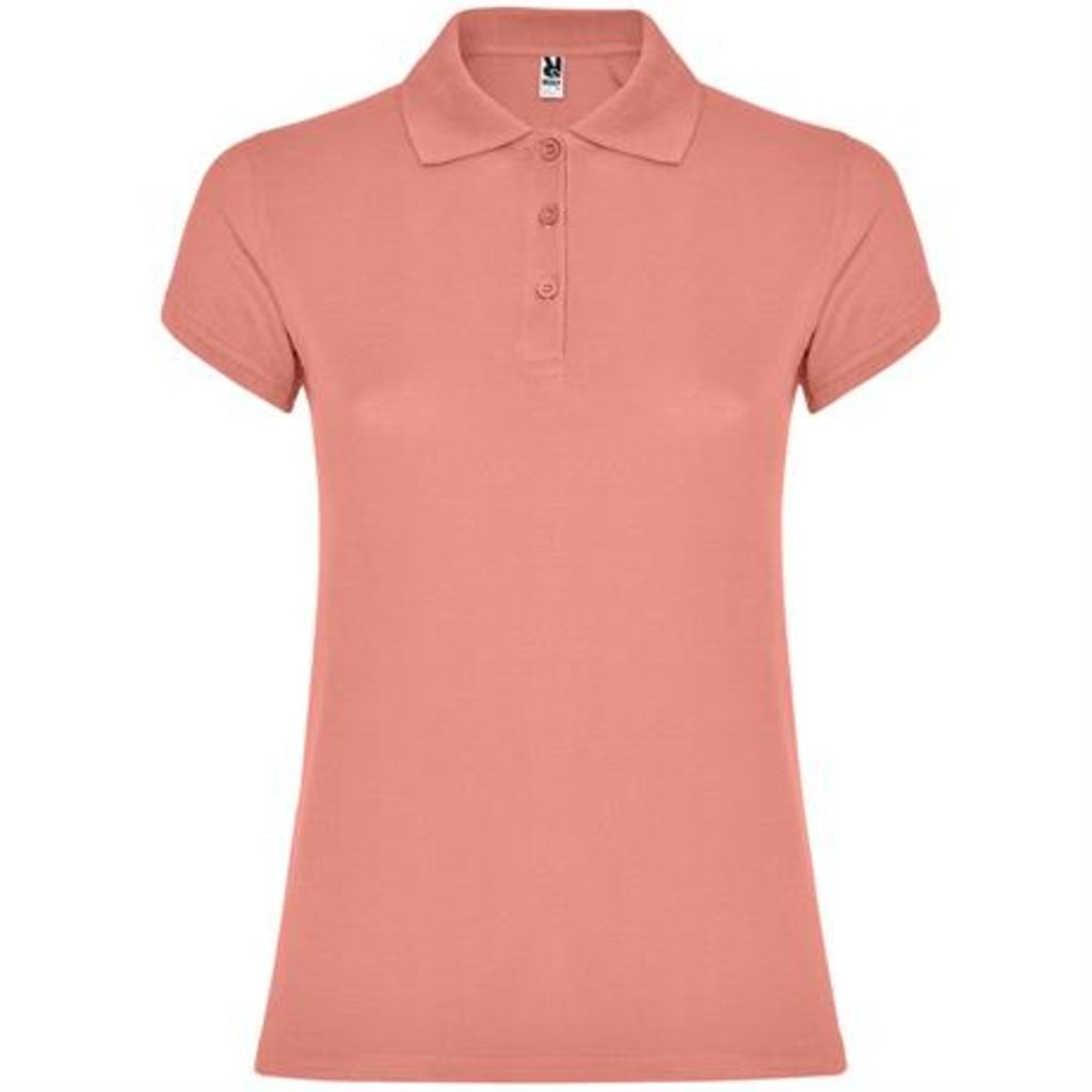 Жіноча футболка поло з короткими рукавами, колір clay orange  розмір S
