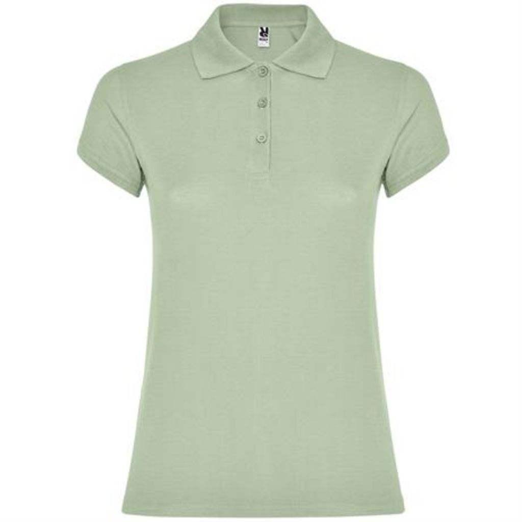 Жіноча футболка поло з короткими рукавами, колір mist green  розмір 2XL