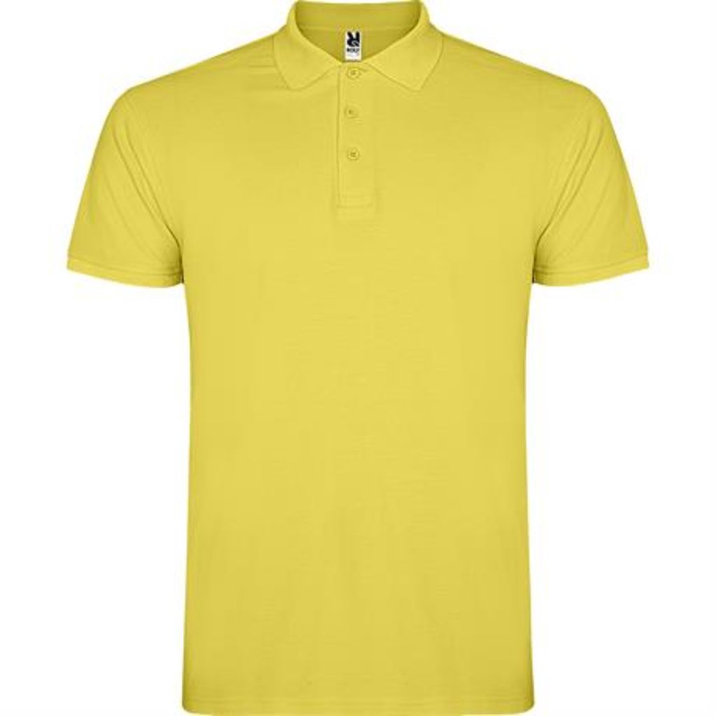Чоловіча футболка поло з короткими рукавами, колір amarillo maíz  розмір S