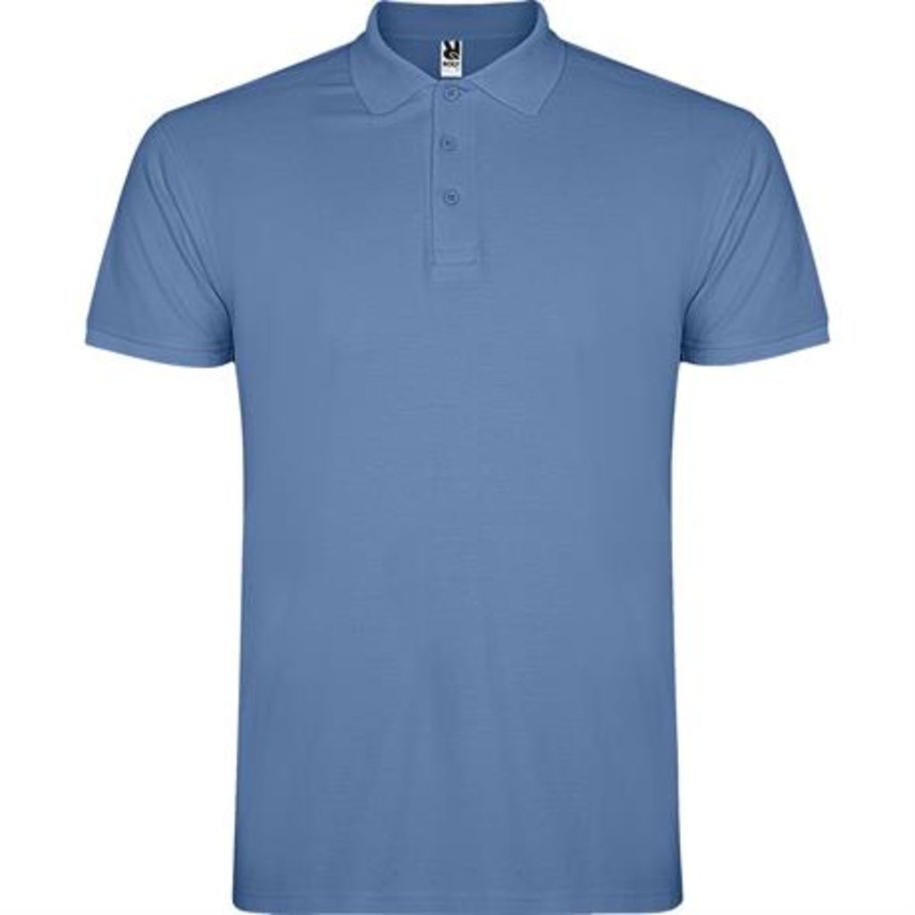 Чоловіча футболка поло з короткими рукавами, колір riviera blue  розмір S