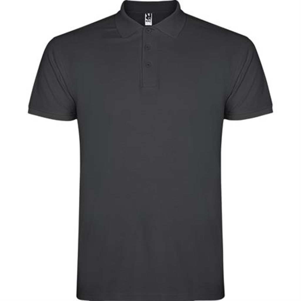 Мужская футболка поло с короткими рукавами, цвет темный графит  размер S