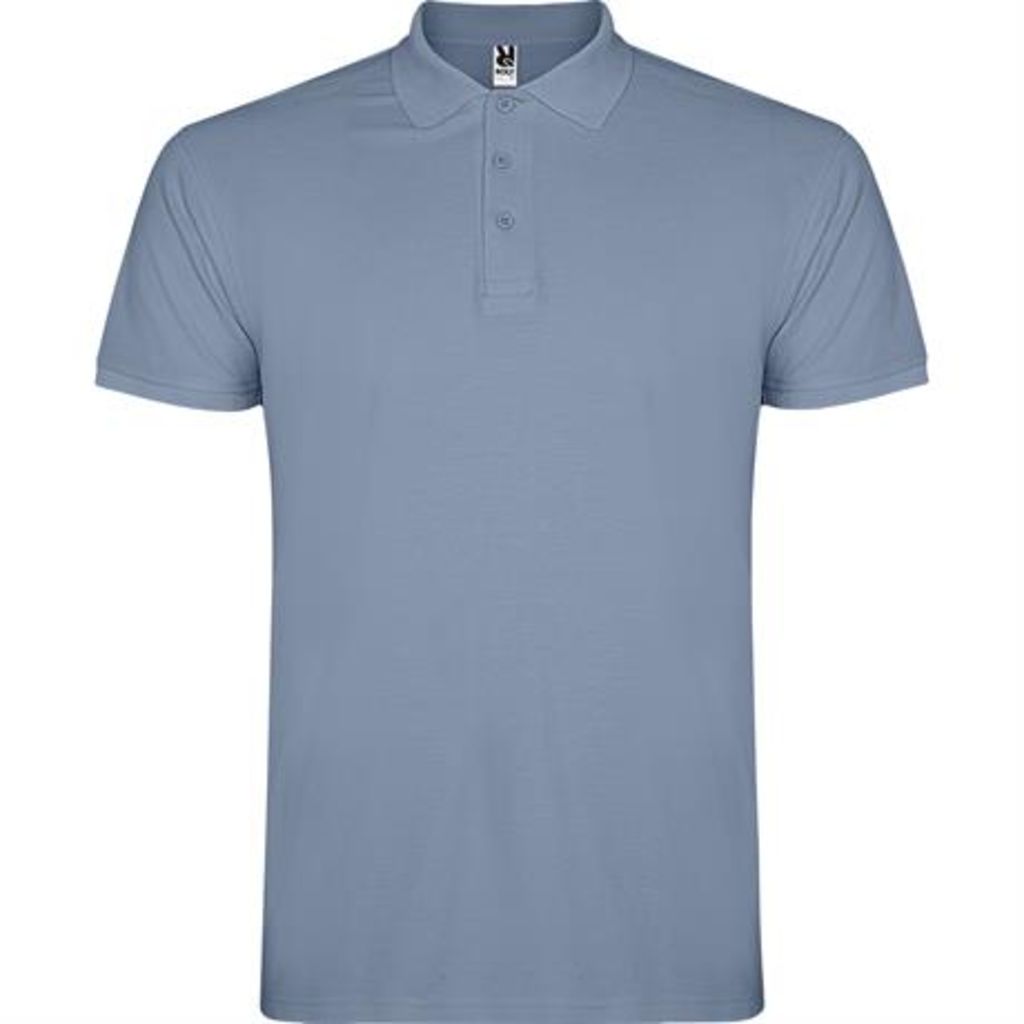 Мужская футболка поло с короткими рукавами, цвет zen blue  размер L