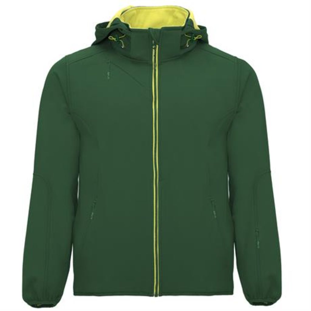 Двухслойная спортивная куртка SoftShell, цвет бутылочный зеленый  размер XS