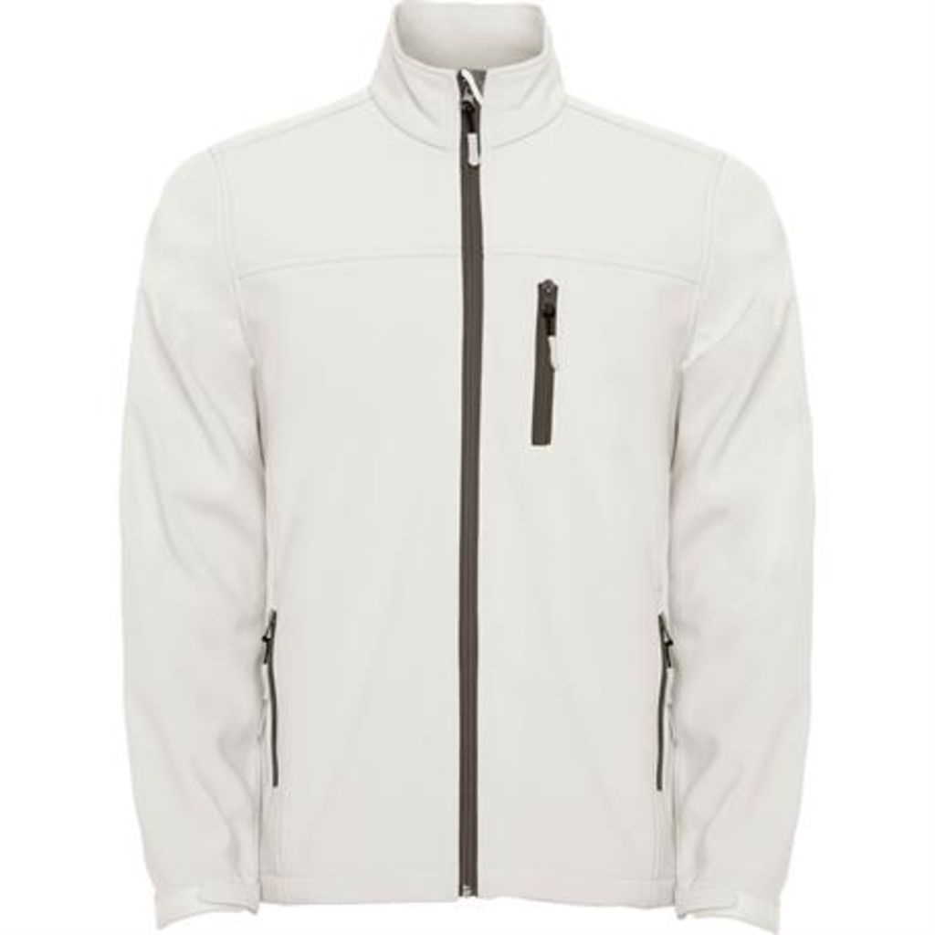 Двухслойная куртка SoftShell, цвет белый жемчуг  размер 3XL