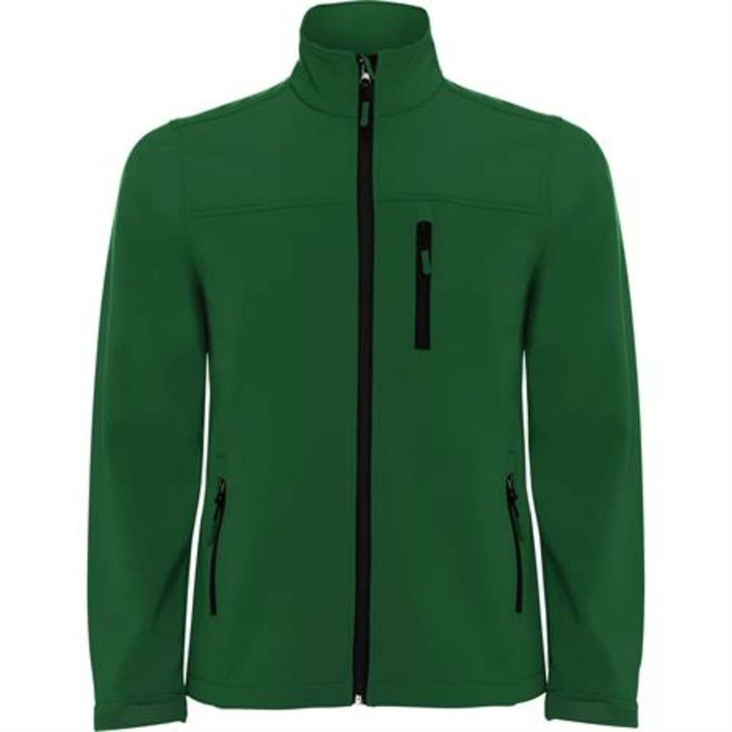 Двухслойная куртка SoftShell, цвет бутылочный зеленый  размер 3XL