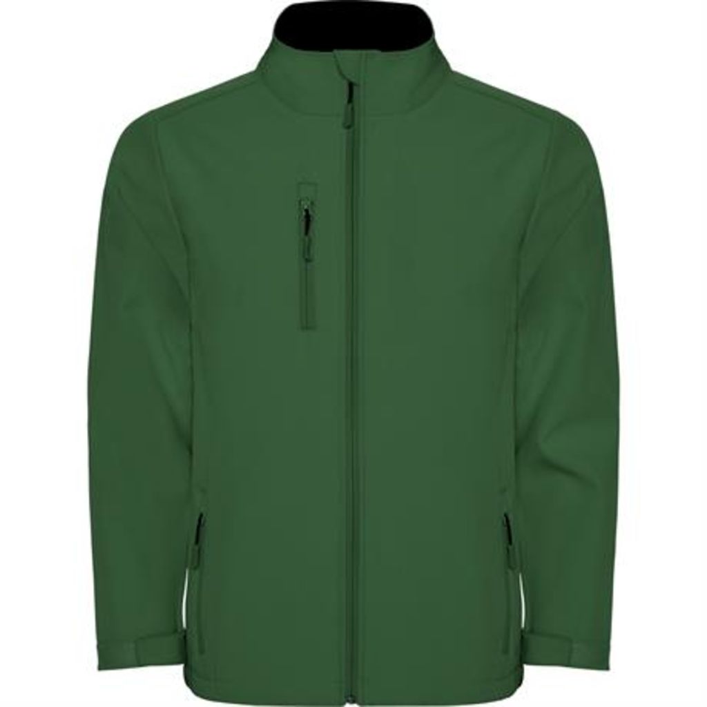 Двухслойная куртка SoftShell, цвет бутылочный зеленый  размер M