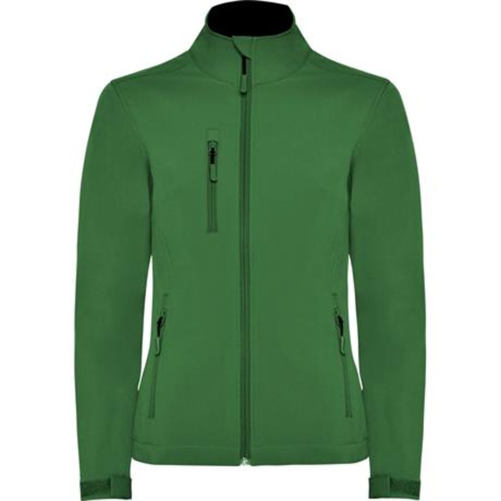Двухслойная куртка SoftShell, цвет бутылочный зеленый  размер XL