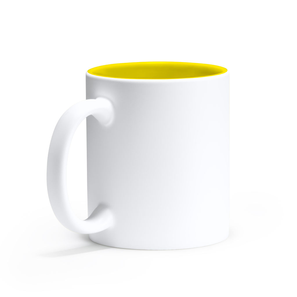 Керамическая чашка, цвет желтый