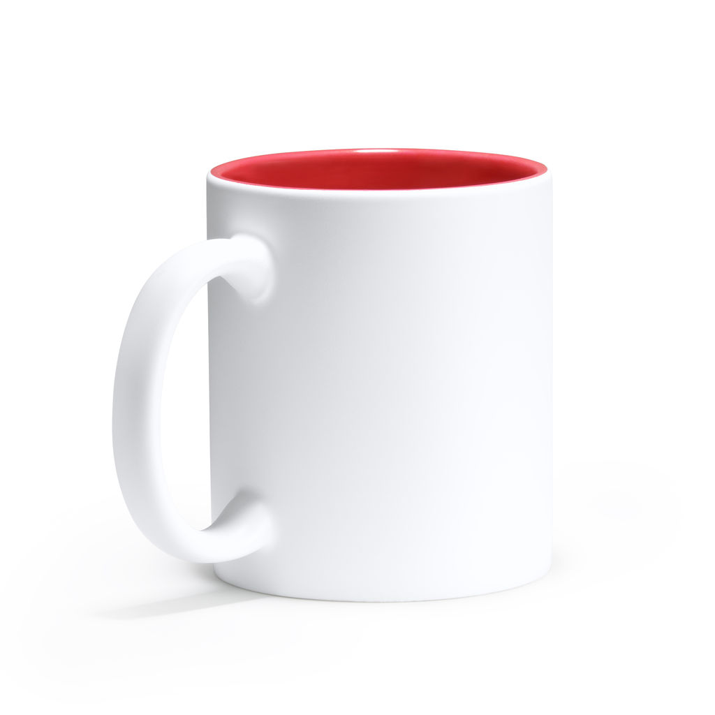 Керамическая чашка, цвет красный