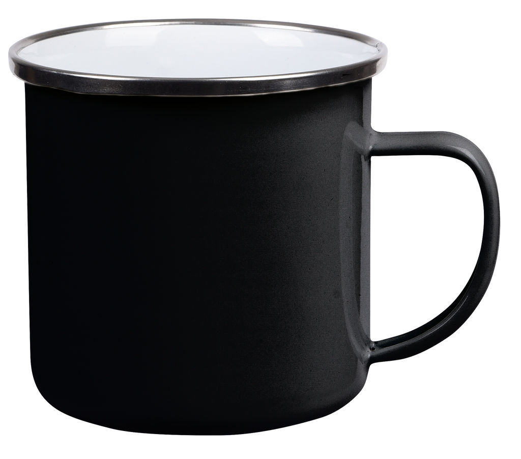 Емальована чашка VINTAGE CUP, колір чорний