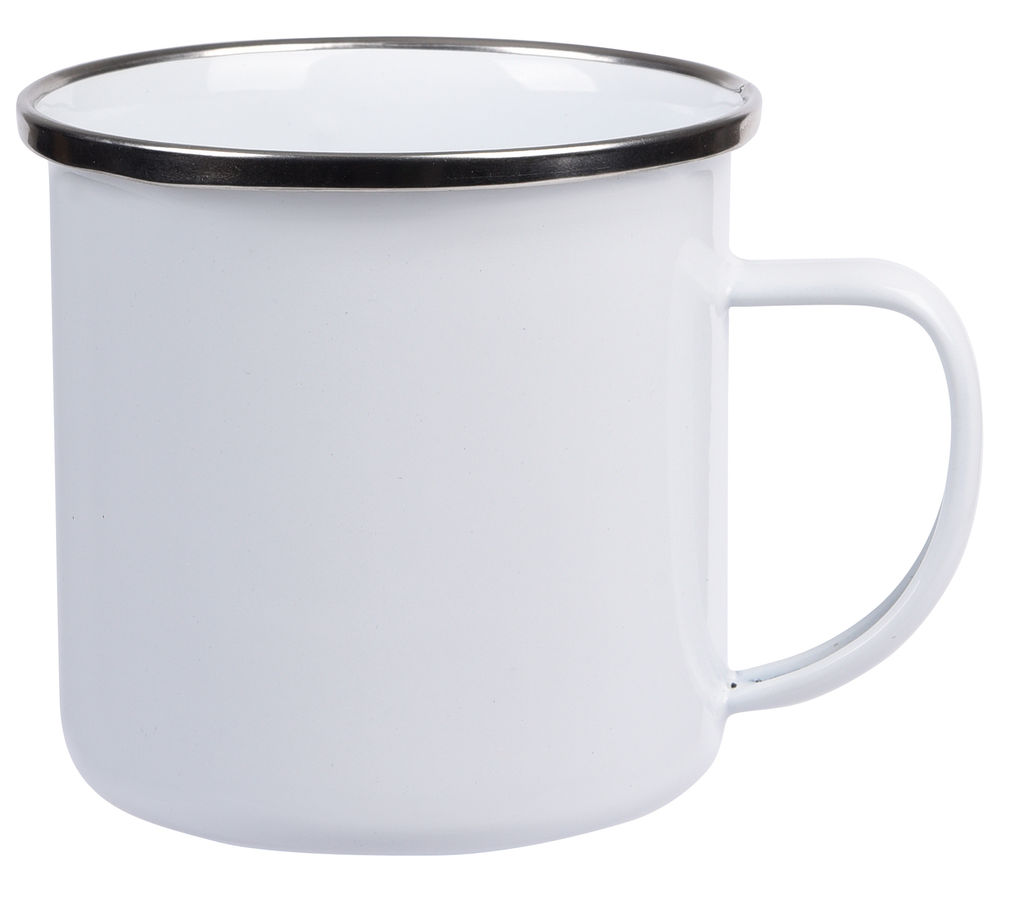 Эмалированная чашка для питья VINTAGE CUP, цвет белый