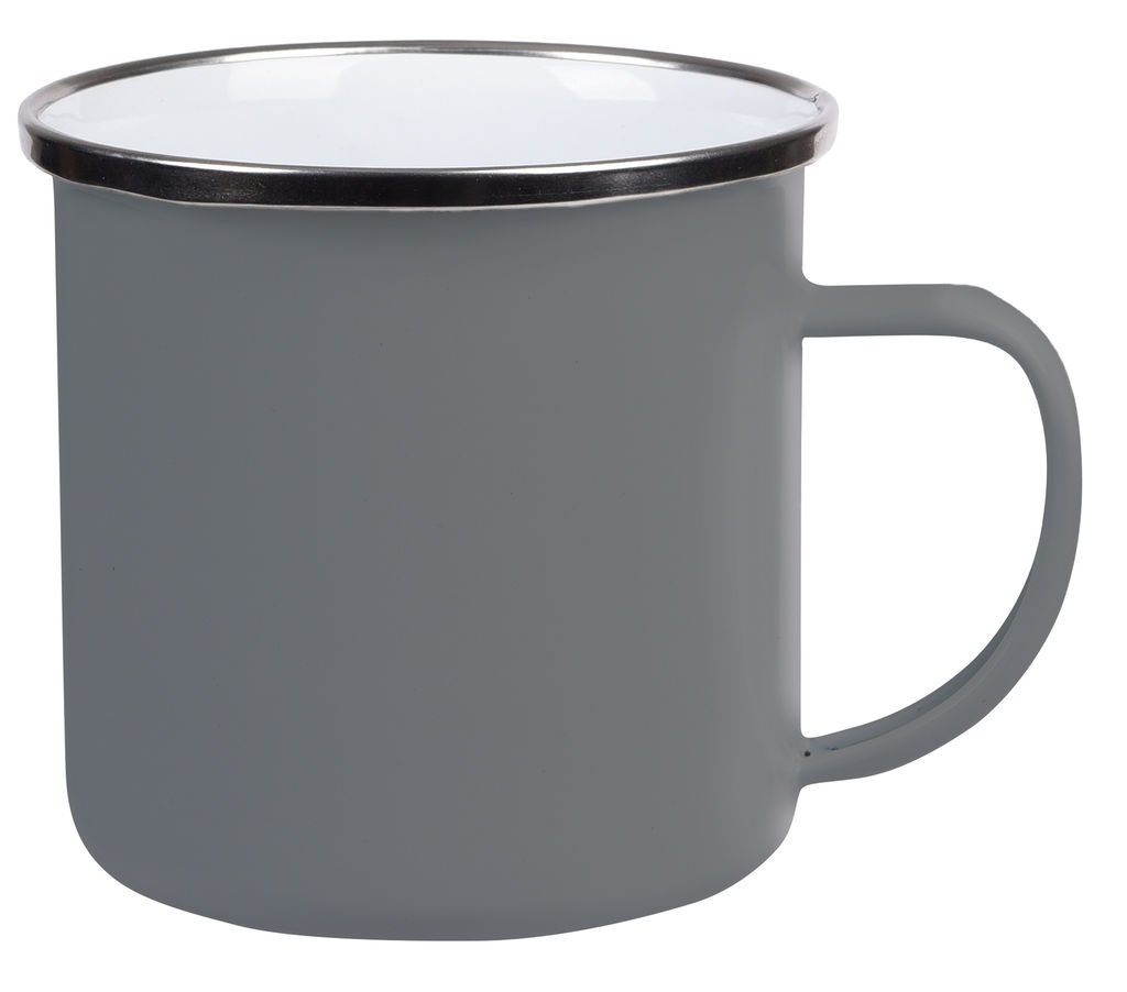 Эмалированная чашка для питья VINTAGE CUP, цвет серый
