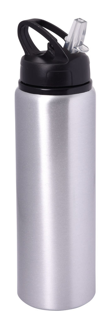 Алюминиевая бутылка для питья SPORTY TRANSIT, цвет серебряный