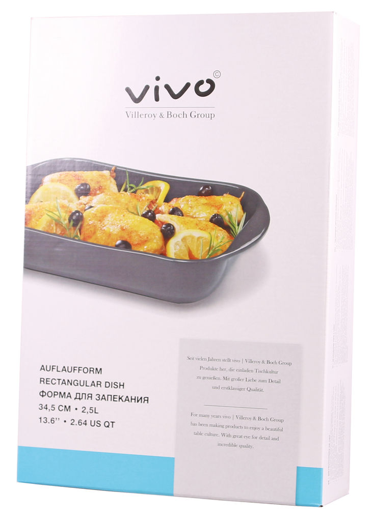 Форма для запікання прямокутна VIVO, колір сірий - 56-0304900- Фото №2