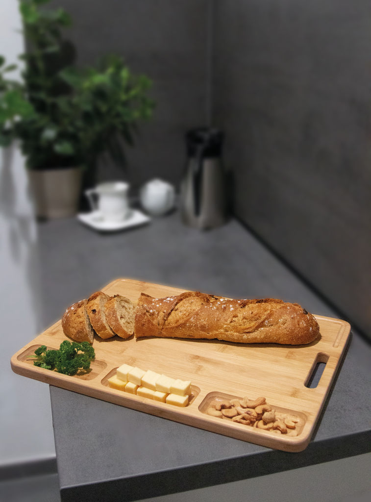 Большая разделочная доска BAMBOO SERVING, цвет коричневый - 58-8030459- Фото №5
