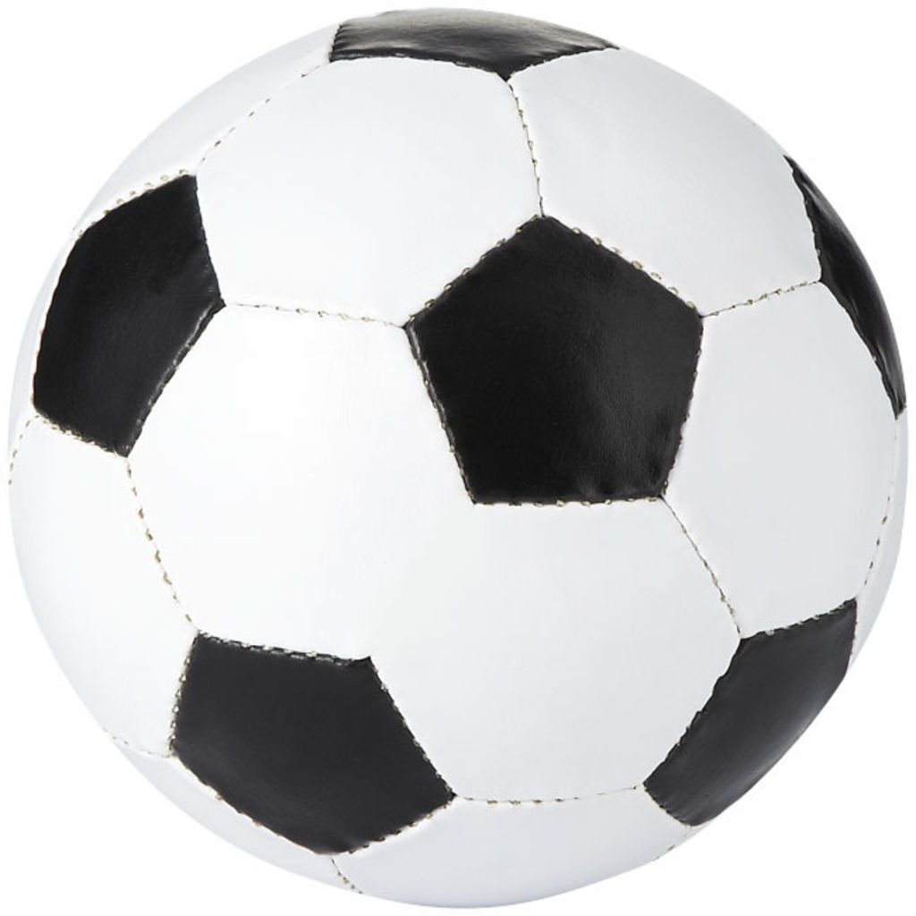 М'яч футбольный Curve, колір білий, суцільний чорний