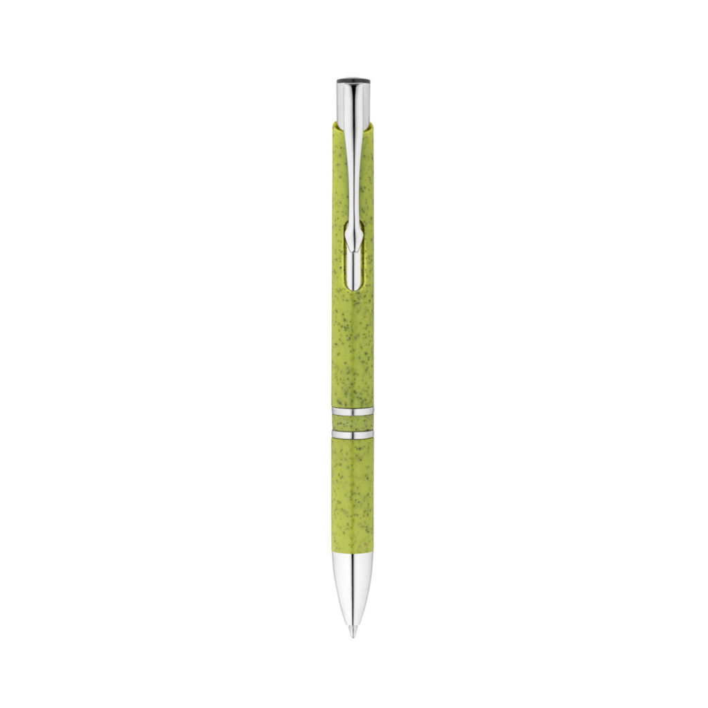 BETA WHEAT. Кульова ручка з волокна пшеничної соломи та ABS, колір світло-зелений