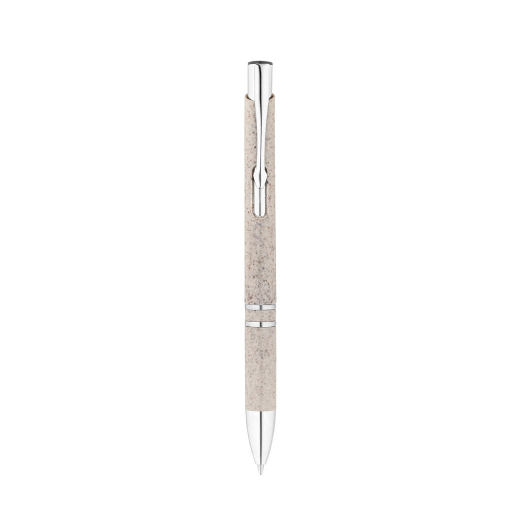 BETA WHEAT. Кульова ручка з волокна пшеничної соломи та ABS, колір світло-натуральний
