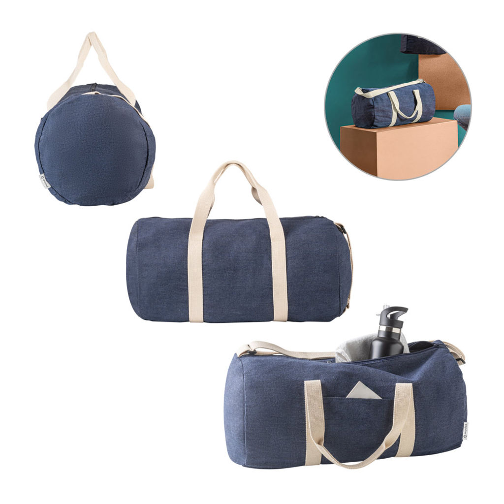 DENIM BAG Сумка спортивная, цвет синий - 92095-104- Фото №8