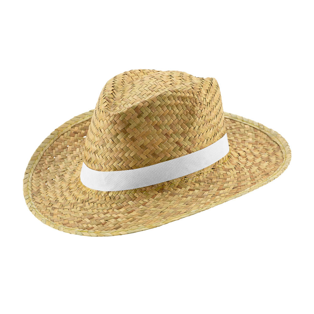 JEAN POLI Шляпа из натуральной соломы, цвет белый