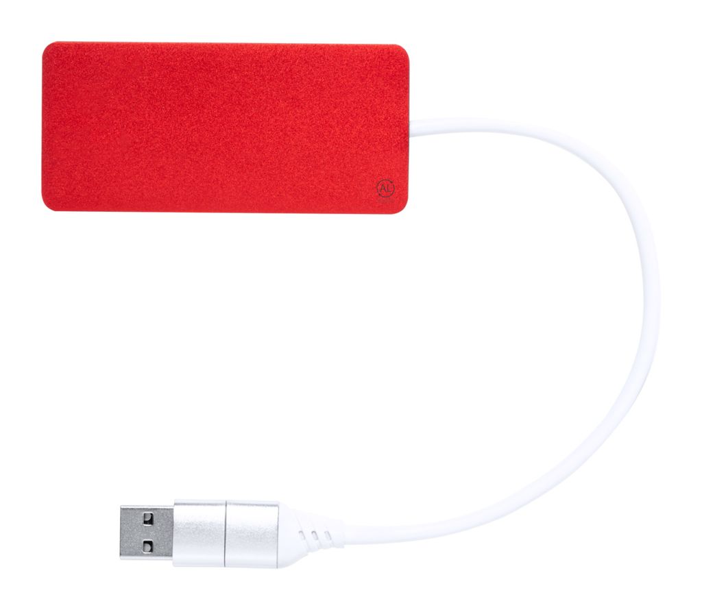 USB-хаб Kalat, цвет красный