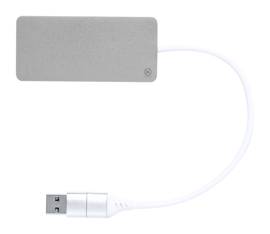 USB-хаб Kalat, цвет серебро