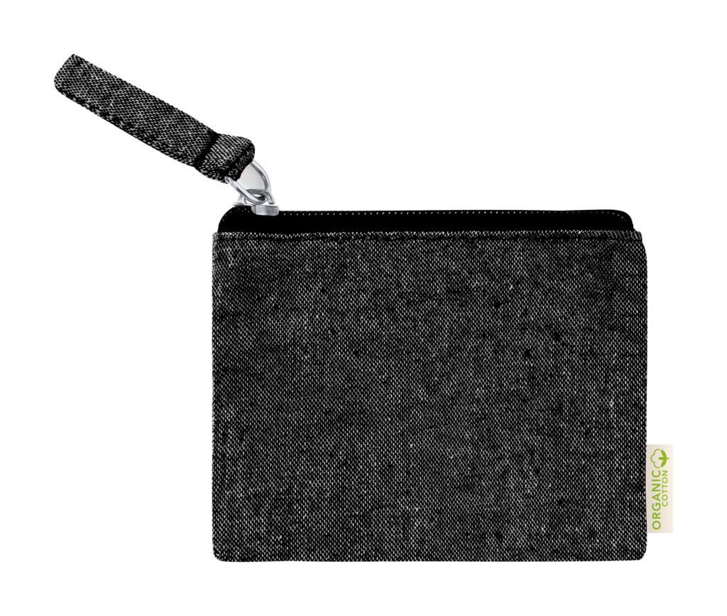 Бавовняний гаманець Fontix, колір чорний