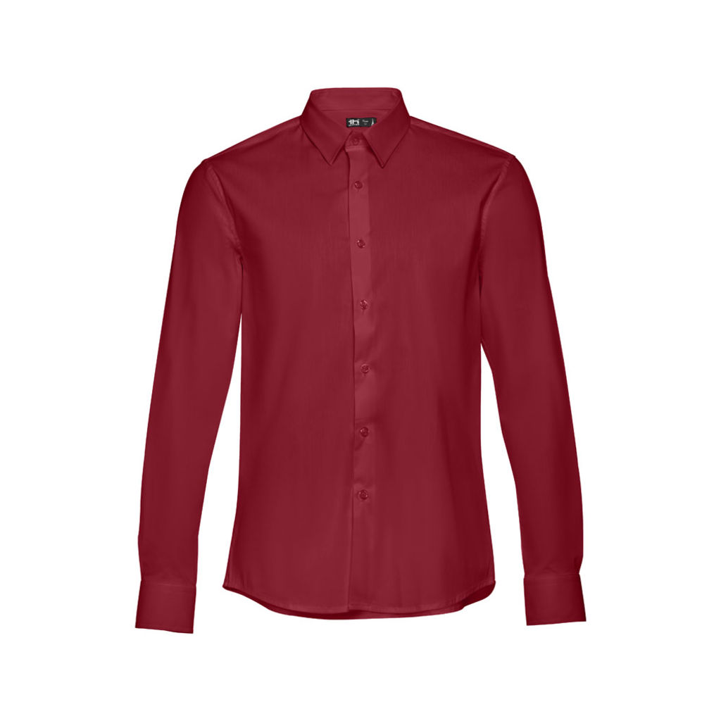 THC PARIS Мужская рубашка popeline, цвет бордовый  размер L