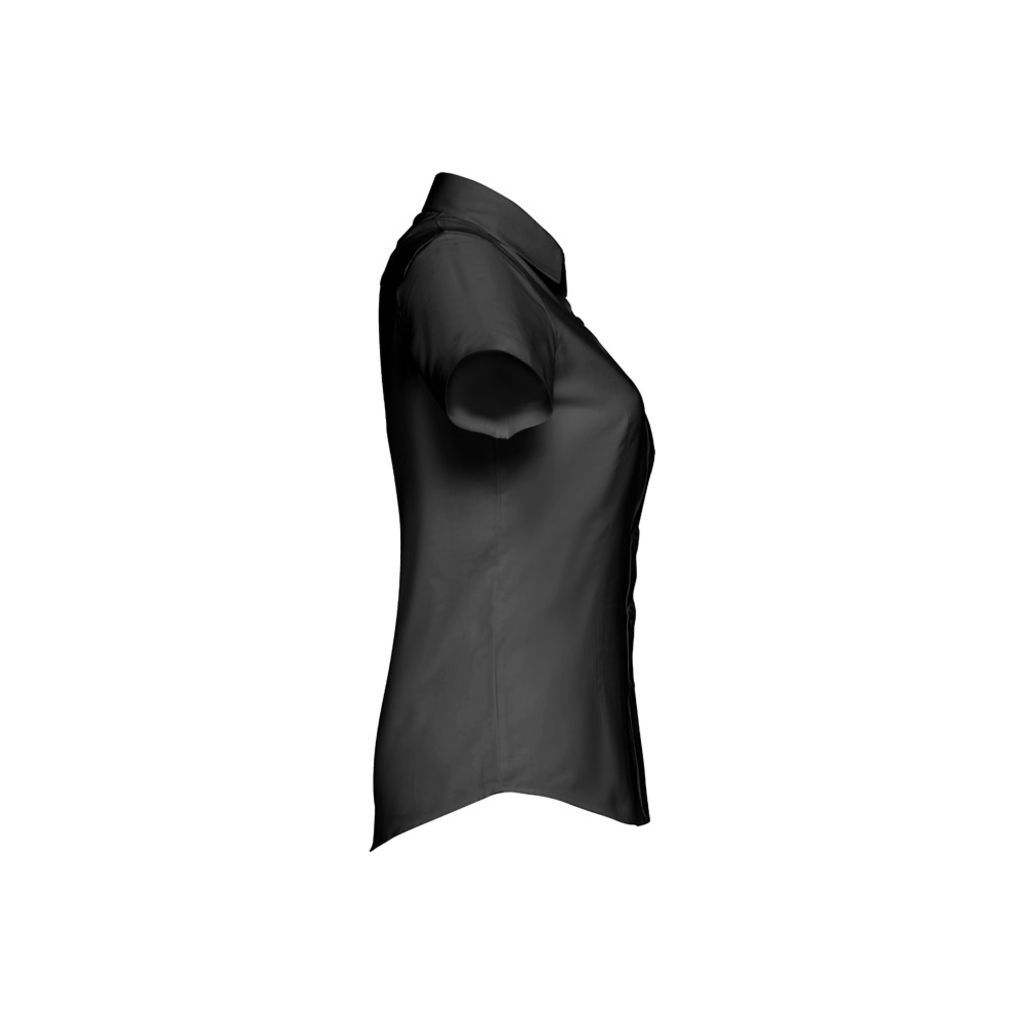 THC LONDON WOMEN. Оксфордська сорочка для жінок, колір чорний  розмір XL - 30158-103-XL- Фото №3
