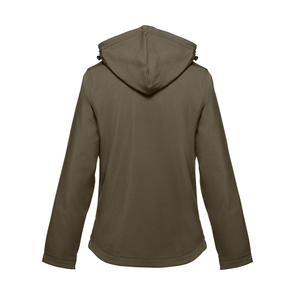 THC ZAGREB WOMEN. Жіноча куртка softshell зі знімним капюшоном, колір зелений армійський  розмір XXL - 30181-149-XXL- Фото №2