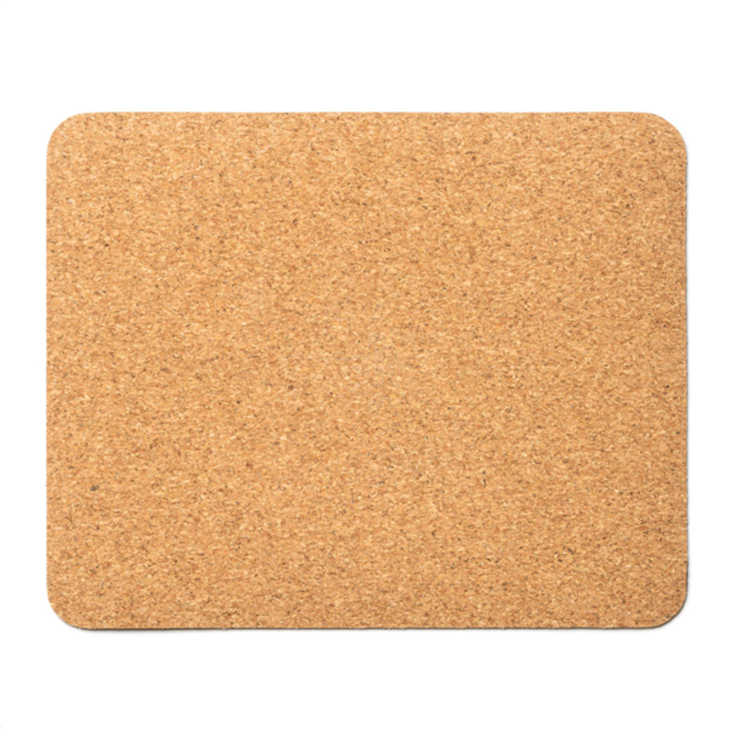 Еко-килимок для миші з поверхнею з натуральної пробки, колір бежевий