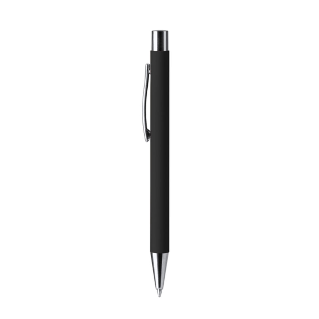 Кулькова ручка з металевим корпусом, колір чорний