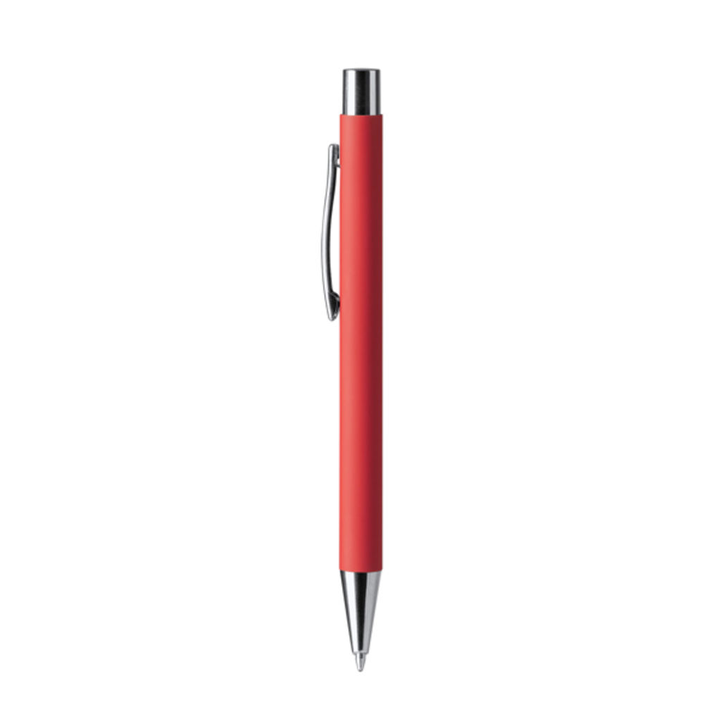 Кулькова ручка з металевим корпусом, колір червоний